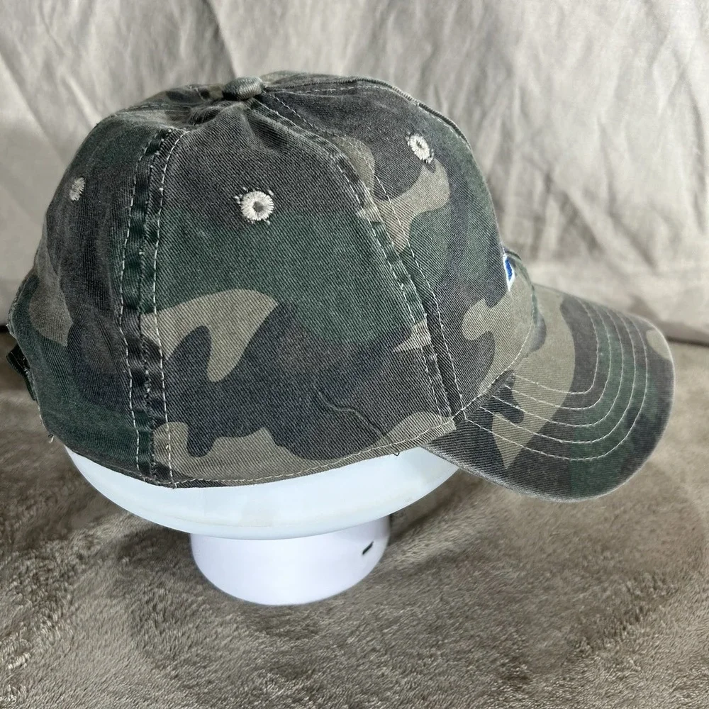 Kentucky State Map Camouflage Distressed Baseball Cap – Adjustable